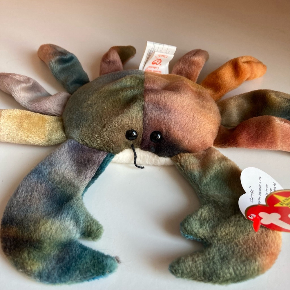 Ty Claude Crab Beanie Baby Multicolor - Picture 6 of 6
